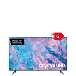 65“ Crystal UHD 4K TV Schwarz Frontansicht 1