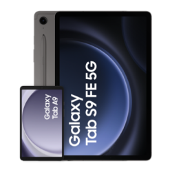 Galaxy Tab S9 FE mit Galaxy Tab A9 Grau Frontansicht 1