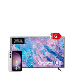Galaxy S23 mit UHD TV (65“) Pink Frontansicht 1