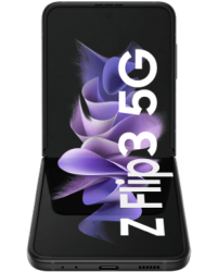 Galaxy Z Flip3 5G mit Galaxy Watch 4 Schwarz Frontansicht 1