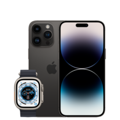 iPhone 14 Pro Max mit Watch Ultra Grau Frontansicht 1