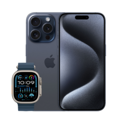 iPhone 15 Pro mit Watch Ultra2 Nachtblau Frontansicht 1