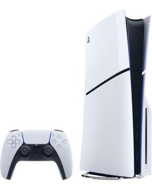 PlayStation®5 (Modellgruppe – Slim) Weiss Frontansicht 1